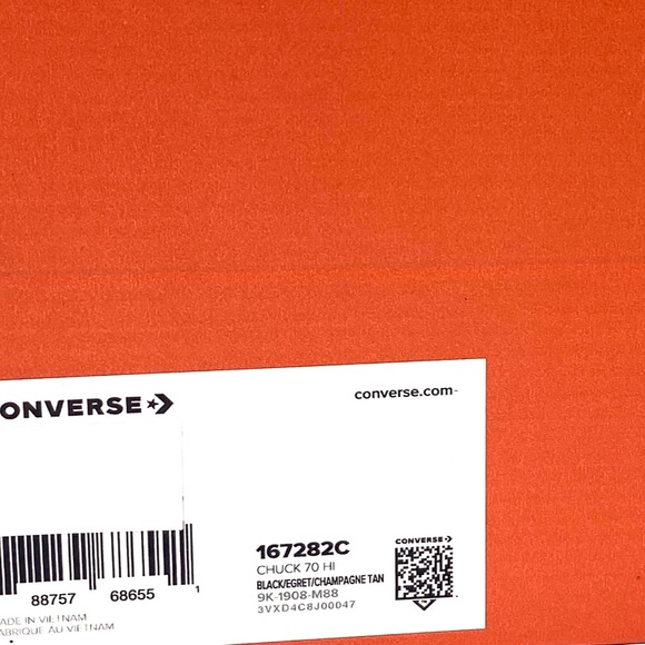 Converse All Star Chuck 70 High Top Animal Black Champagne Men’s Suede 167282C - Picture 8 of 9